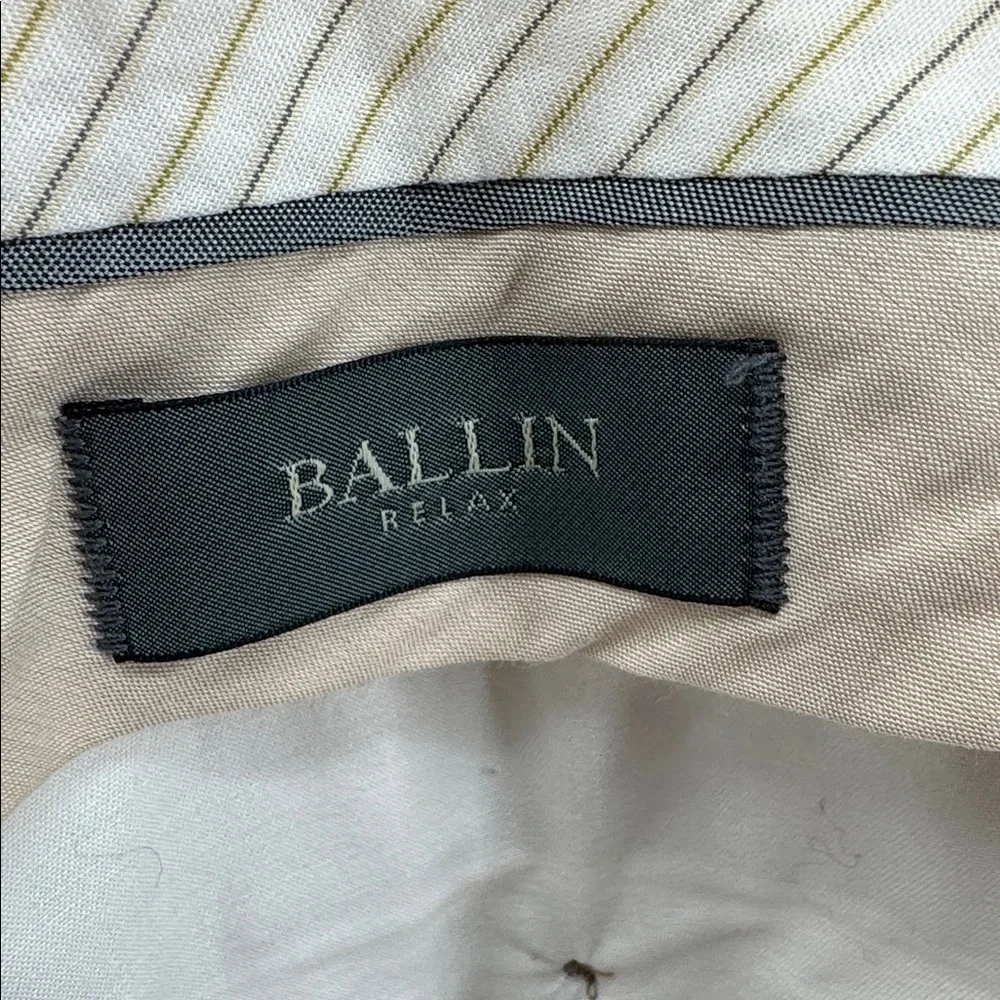 Ballin Relax Men's Cream 100% Linen Dress Pants 38 neutral office summer casual
